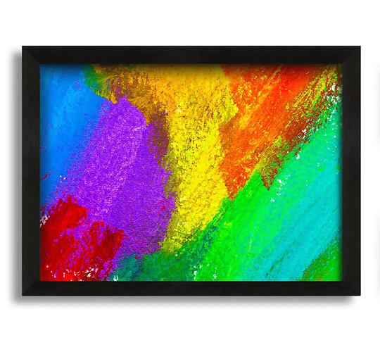 Multicoloured Powders - Picture Frame Painting on Canvas