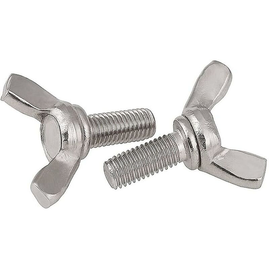 Naxunnn - Metric wing screws, stainless steel threaded wing screws, wing bolt, butterfly screw, M820mm, 2pcs,