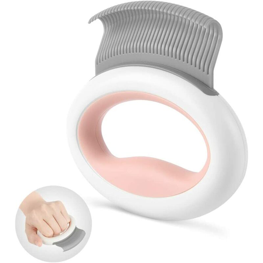 Cat grooming brush and dog grooming brush, pet comb for relaxing massage(pink)
