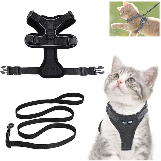 Cat Harness with Leash, Cat Harness and Leash, Adjustable Kitten Harness Leash Cat Harness