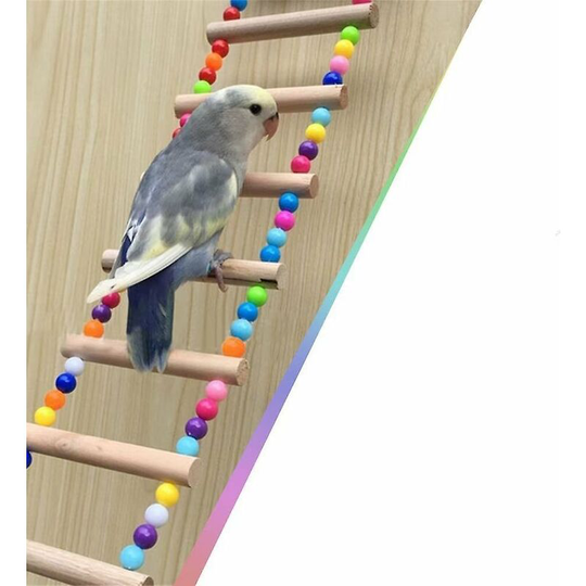 Parrot Toys Bird Swing Climbing Hanging Ladder Wooden Bridge Parrot Hamster Climbing Ladder Swing Play Toy