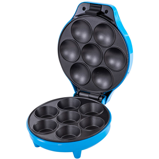 Home Automatic Mini Cake Maker Double-sided Electric Cake Pan Breakfast Machine Multi-Treat Baker 1200W eu Plug,model:Blue eu Plug