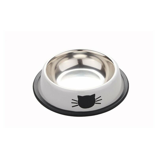 2 Pieces Cat Bowl, Stainless Steel Cat Bowl Water Bowl with Non-slip Bottom for Small Large Cats