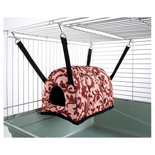 Cuddle Up Igloo Hammock for Ferret Chinchilla Rat Bed Toy House Damask
