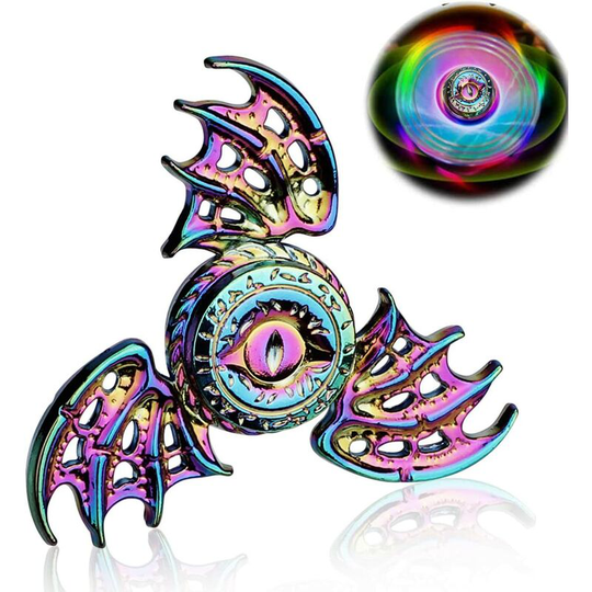 Briday - Phoenix Cool Fidget Hand Spinners Dragon Wing Finger Spinner Metal Focus Stainless Steel Fingertip Gyro Stress Relief Spiral Twister adhd