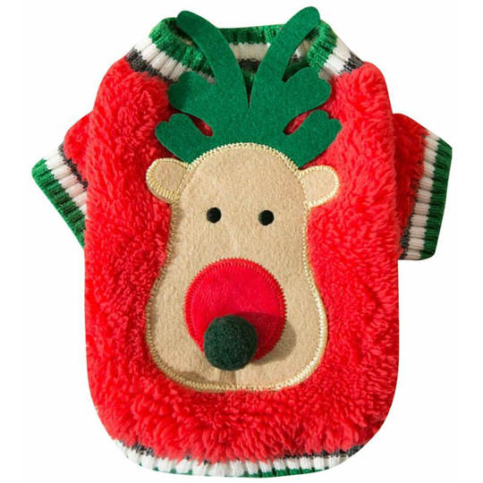 Christmas Dog Cat Sweater Warm Winter Pullover Reindeer Pet Clothes for Cat Puppy Small Dog