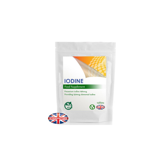 Iodine 150mcg (60 Tablets) Potassium Iodide, Thyroid, Skin Health, UK
