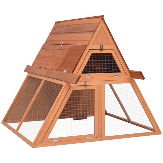 Vidaxl - Rabbit Hutch 152x127x109.5 cm Solid Firwood Brown