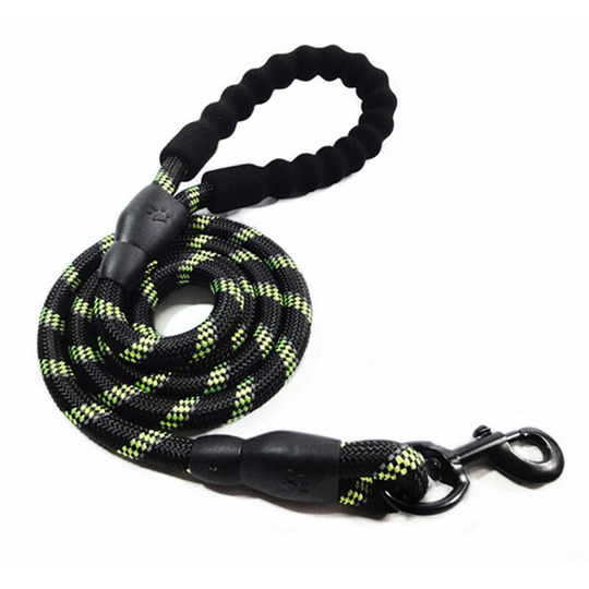 5ft Reflective Dog Leash Strong Dog Leash with Comfortable Padded Handle Traction Rolled Dog Leads Anti-Slip Handle Dog Leash Rope for Large and