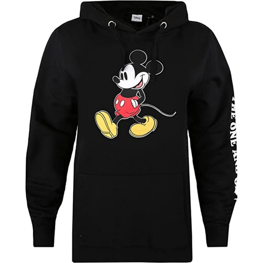 (L, Black) Disney Womens/Ladies The One And Only Mickey Mouse Hoodie