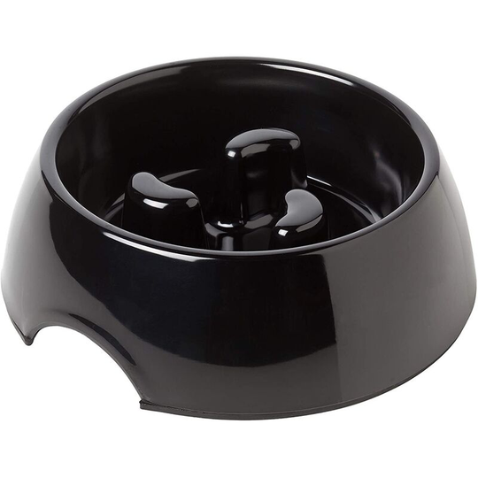 Anti Scoff Dog Slow Feeder (6.5cm x 17.5cm x 17.5cm) (Black) - Black - Rosewood