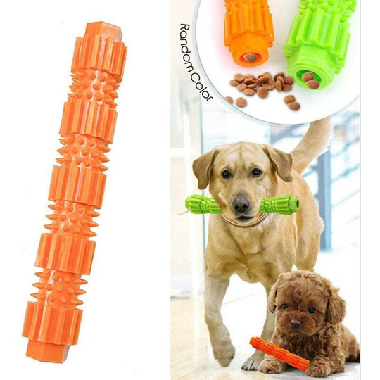Litzee - Dog Toys Chew Chewing Molar Pet Tooth Biting Interact Feeder Anti-bite Puppy Playing iq Training Toothbrush Stick Treat Dispensing,