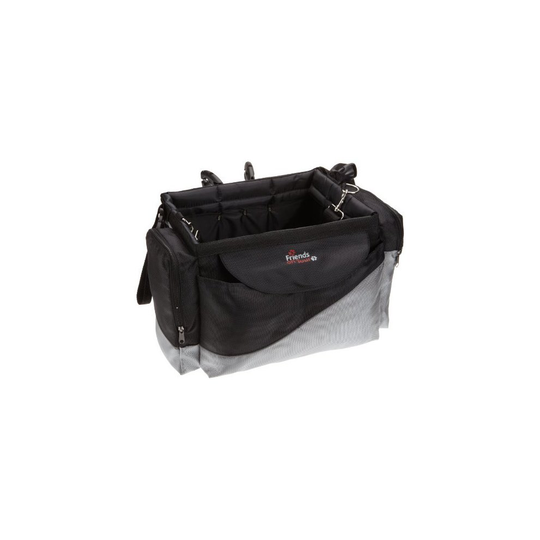 Dog Carrier Bicycle Front Box Deluxe - Travel Pet Small Puppy Blackgrey Biker - carrier front dog bicycle box deluxe travel pet small puppy