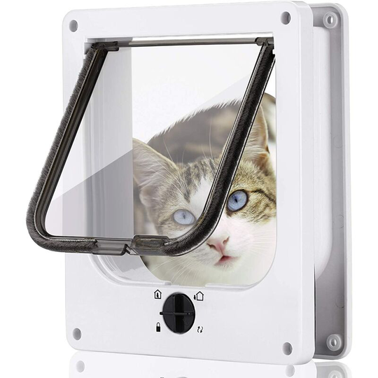 4-Way Swivel Lock Magnetic Cat Door for Cats, Kittens and Kittens (m 19 * 22 * 5.5cm) Dksfjkl