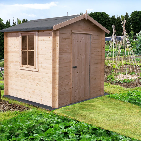 Danbury 9 ft. W x 9 ft. D Solid Wood Tongue and Groove Apex Garden Shed