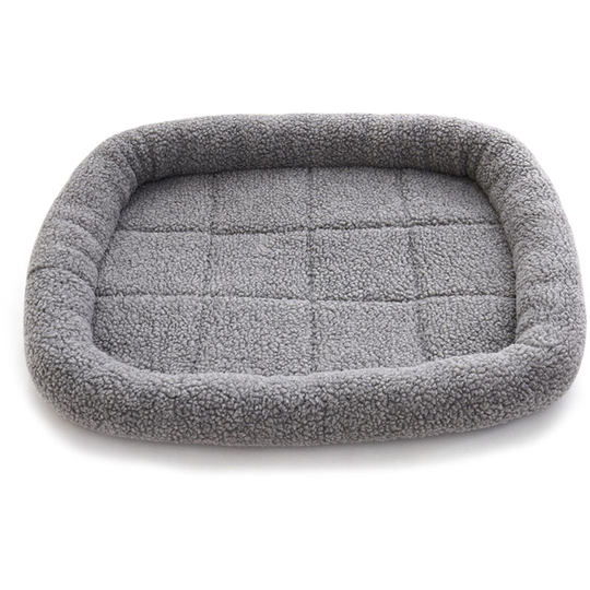 Waterproof Fleece Pet Bed Winter Warm Dog Bed Cat Bed Mat Lounger Sofa Cushion Kennel Pet Products,model:Grey m - model:Grey m