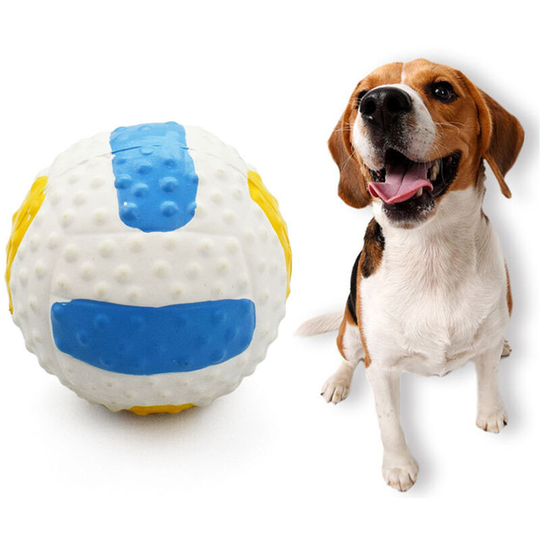 Squeaky Latex Dog Toys Pet Dogs Balls Toy Squeaker Squeaky Sound Dogs Interactive Training Toys Soft Squeak Dog Toy Balls Dog Cat Funny Toy