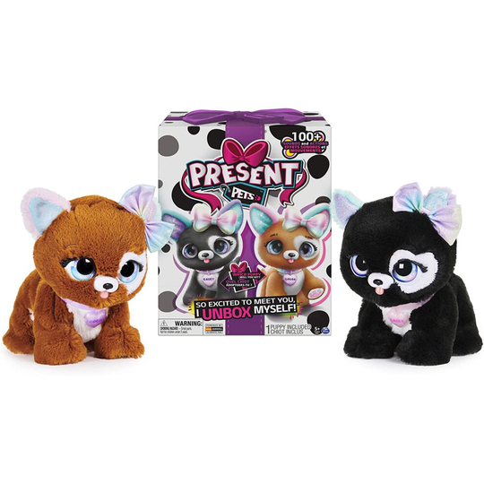 Present Pets 6059159 - Glitter Puppy Interactive Plush Pet Toy with Over 100 Sounds and Actions (Style May Vary, Only One Supplied)