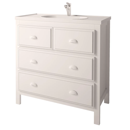 Hillside Solid Pine 800mm Free-standing Single Vanity Unit