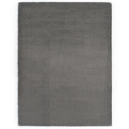 Vidaxl - Rug 160x230 cm Faux Rabbit Dark Grey Grey