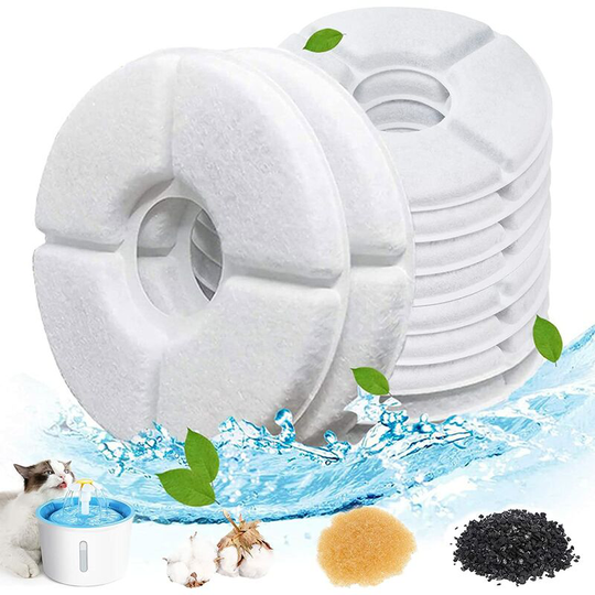 Aougo - Cat Fountain Filters [10 Pieces] Cat Drinking Fountain Filter