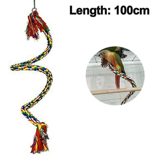 Toy Bird Rope Perches Climbing Rope Bungee Bird Toys Rope Perch Stand Cage Rope Comfy Perch Parrot Toys For Parrot Thsinde