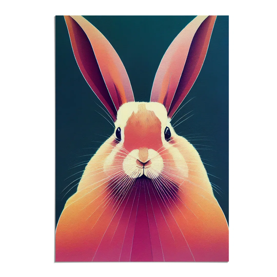 Rabbit Portrait - Graphic Art