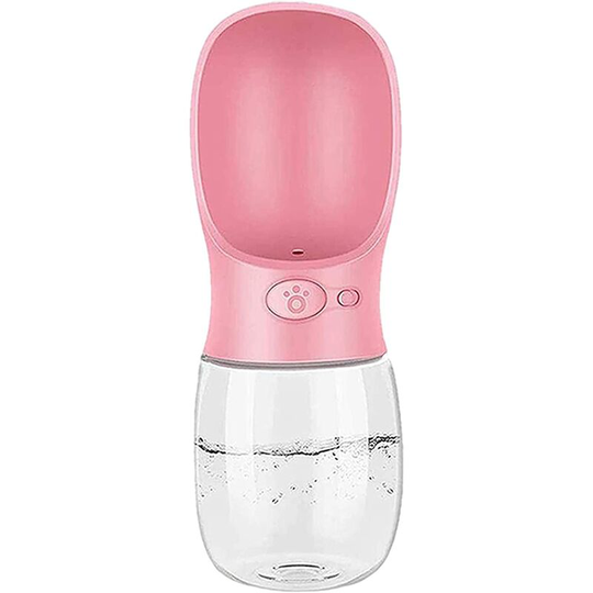 Portable Dog Bottle, 350ml Dog Water Bottle, Dog Water Bottle, Outdoor Portable Portable Water Dispenser, Pet Puppy Water Dispenser (Pink)