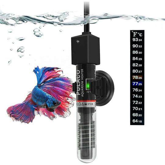 25w Small Aquarium Betta Heater With Free Thermometer Strip, Under 6 Gallon Fish Tanks Thsinde