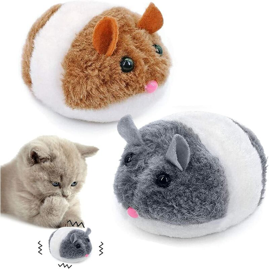 Plush Mouse Cat Toys Tomicy Cat Toy, Cat Toy Set, Automatic Cat Mouse, Cute and Soft Plush Mouse Toy, Interactive Cat Toy 2 Pieces