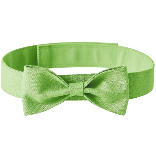 THSIDNE Dog Neck Tie Solid Color Adjustable Head Wear Pet Bow Collar Dog Accessories For Wedding Party Light Green M