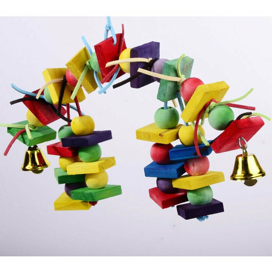 Chew Toy for Large Multicolor Parrots Natural Wood - Tearing Toys for African Gray Parrot Birds (Multicolor)