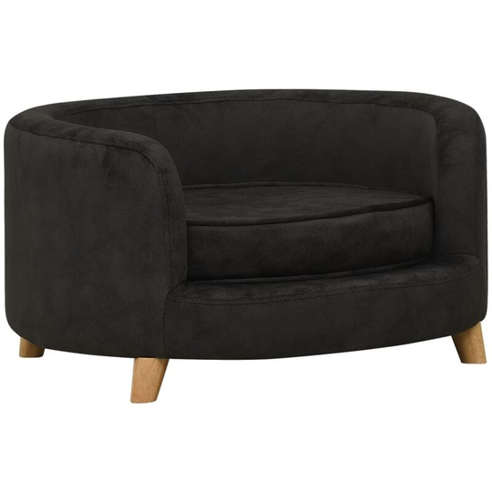 Dog Sofa Black 69x69x36 cm Plush Vidaxl Black