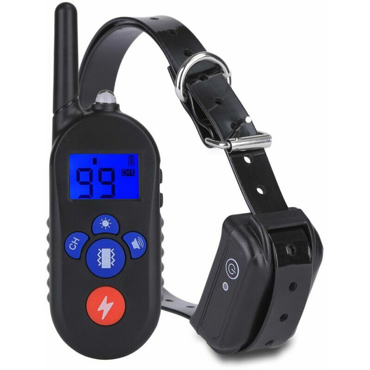 Briday - Electrically rechargeable dog training collar with sound, vibration and shock modes. Raincoat