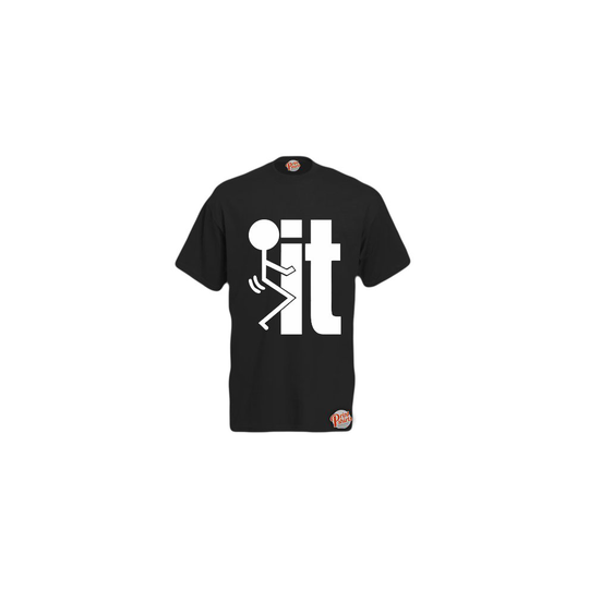 (Black, XXX-Large) F*ck It! Mens Unisex Funny T-Shirt. Retro Tee