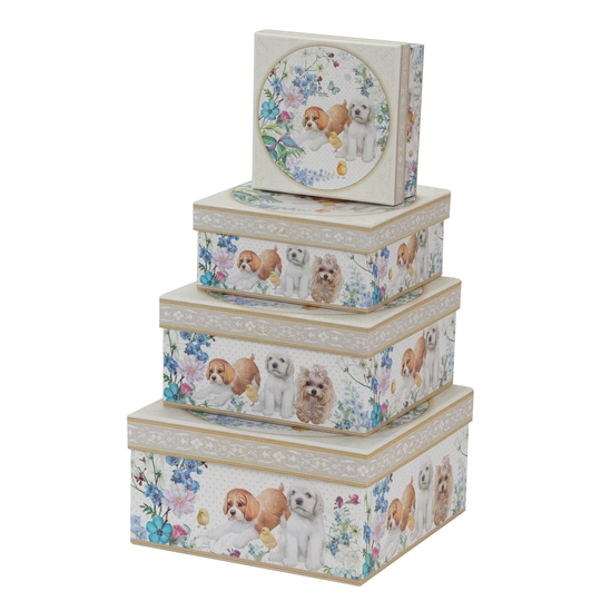 Puppy Dog Cardboard 4 Piece Box Set