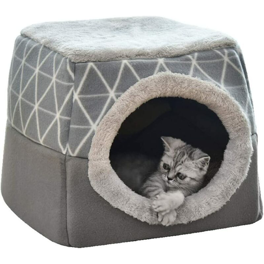 Winter Plush Collapsible Cat House