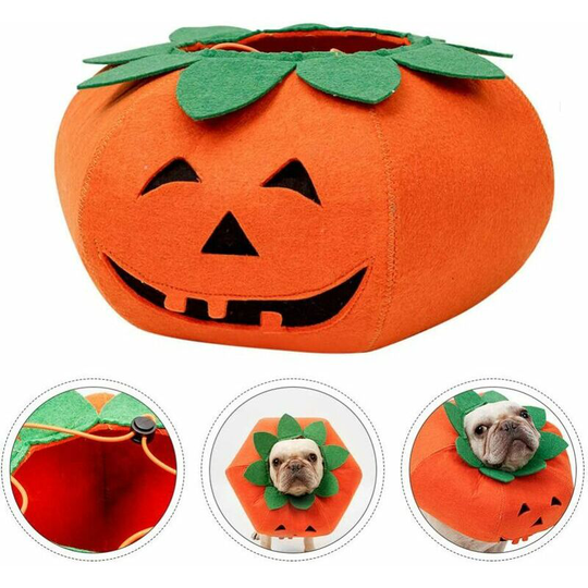 Halloween dog necklace - dog pumpkin necklace Funky costumes Halloween Costume De Dog