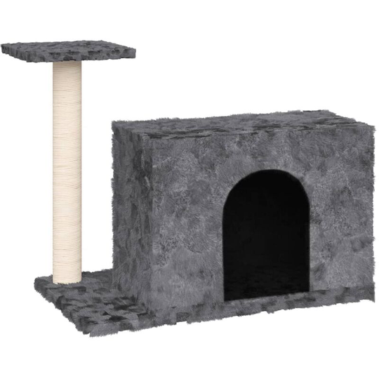 Cat Tree with Sisal Scratching Post Dark Grey 51 cm Vidaxl Grey