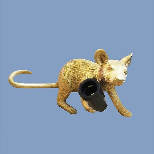 Deckon - Creative 3 Styles Resin Mouse Lamp For Bedroom, Study Desk - Gold Climbing