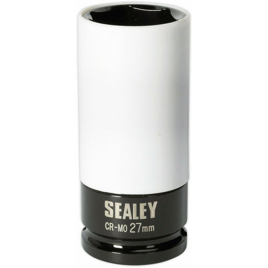 27mm Alloy Wheel Impact Socket - 1/2" Square Drive - Rim Protect Sleeved Socket
