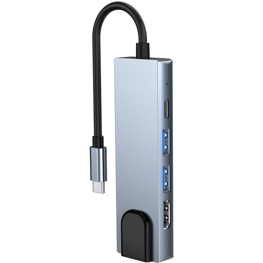 5-in-1 usb c Hub Multi-function Type c Docking Station with 4K@30Hz H*M*+USB3.0+USB3.0+RJ45+87W Power Delivery Ports
