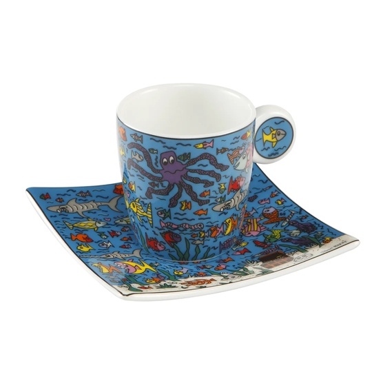 Under the Deep Blue Sea Bone China Espresso Cup and Saucer