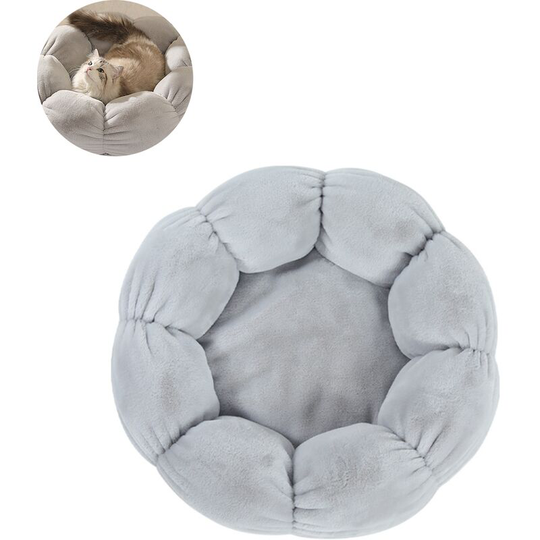 Pet Bed Animal Mattress Chenil Flowers Chat Winter Hot Plush Nest Gray Small