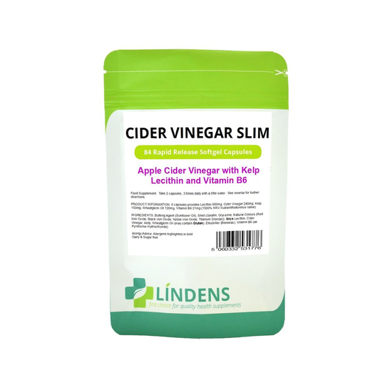 Apple Cider Vinegar 84 Capsules w/ Lecithin Kelp & B6 2 wk supply Rapid Release