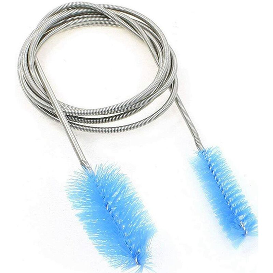 Perle Rare - Aquarium Cleaning Brush, Tubular Brush for 1550mm Stainless Steel Pipe, Spring, Double Tube, Spiral Tubular Cleaning Brush for Test Tubes