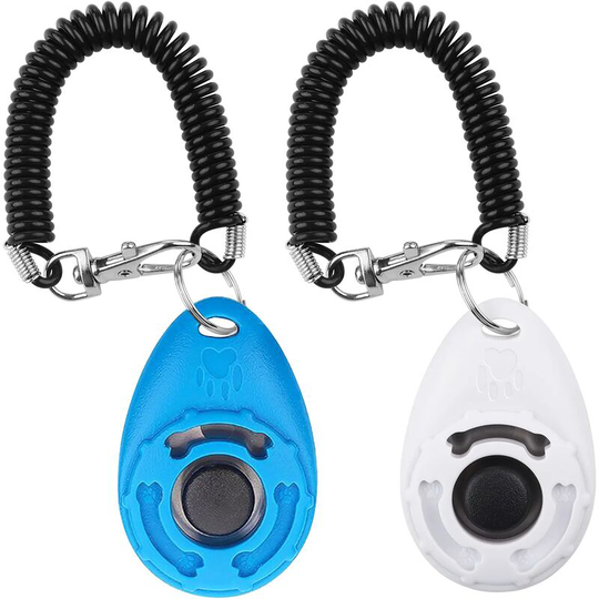 Aougo - Dog Clickers, Dog Clickers with Elastic Strap & Large Button, Training Clicker, Professional Dog Training Clicker for Dog, Cat, Horse [2