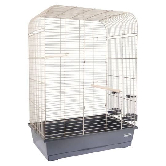 Quercia 75Cm Steel Flat Top Hanging Bird Cage with Perch