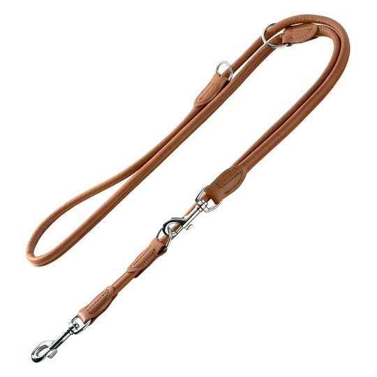 HUNTER Round & Soft Dog Lead - Cognac - 200cm