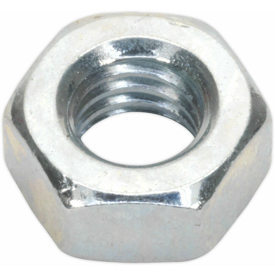 100 pack - Steel Finished Hex Nut - M6 - 1mm Pitch - Manufactured to din 934